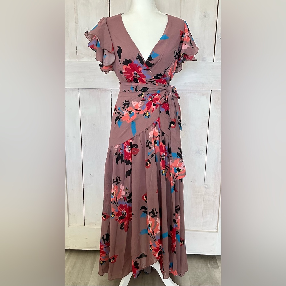 Hutch Floral Maxi Dress - Pink and Black